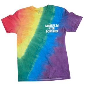 Vibrant Red and Orange Short Sleeve Tie-Dye Tee